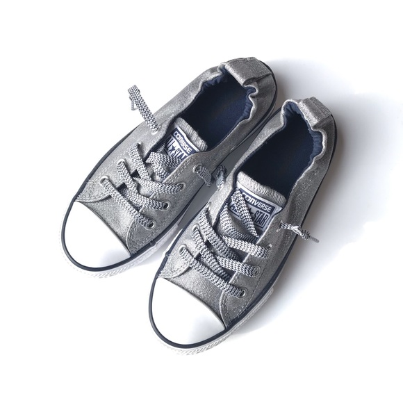 Converse Other - Converse Girls Metallic Silver All Stars 2